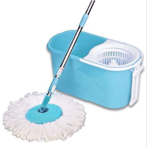 Stainless Steel Adjustable Handle Blue And White Trueware Plastic Mop Set  Application: Floor Cleaning