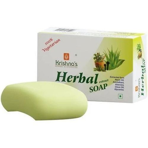 100 Gram Packaging Size Green Natural Fragrance Based Herbal Soap