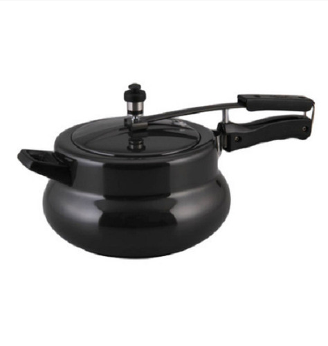2 Mm Thickness Storage Capacity 3 Liter Strong And Long Lasting Black Aluminum Pressure Cooker