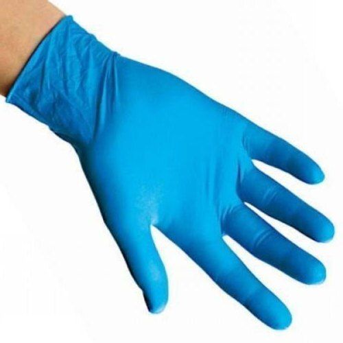 7 Inch Length Non Sterile Type Powdered Mid Forearm Nitrile Disposable Gloves