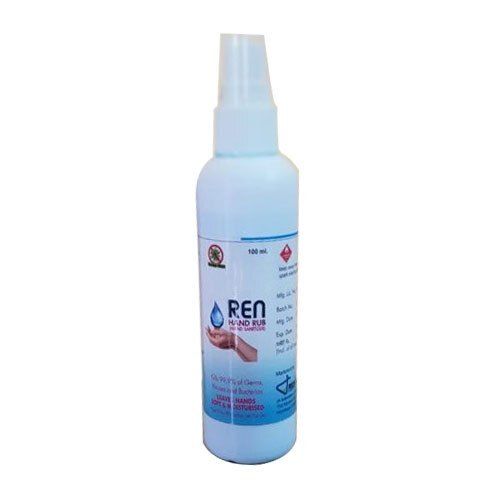 Orange-Black Anti-Septic Antibacterial Ren Hand Rub Sanitizer Spray Pump Bottle, 100 Ml