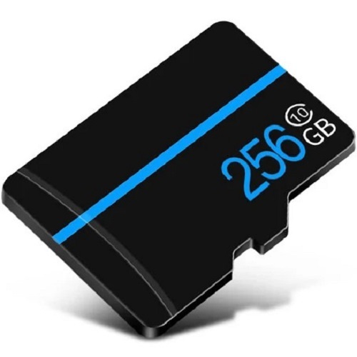 काला और नीला 256 Gb स्टोरेज क्षमता Sd A1 मेमोरी कार्ड