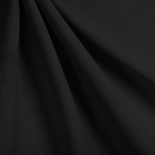 Black Rectangular 48 Inch Width Plain Dyed Cotton Unstitched Fabric 