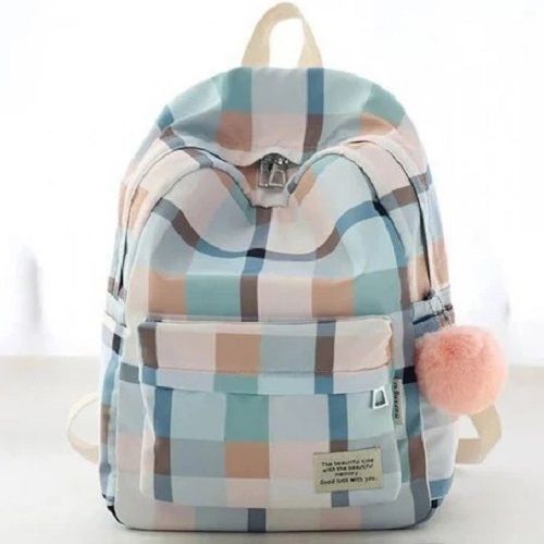 Canvas Multicolor Printed Pattern Shoulder School Bag For Kids