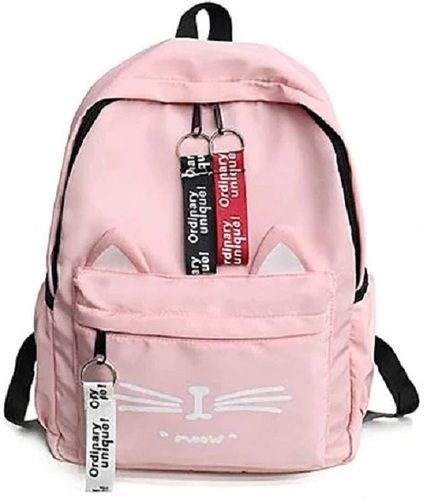 Pink Soft And Sylish Nylon Body Waterproof School Bag For Girls Application: Industrial