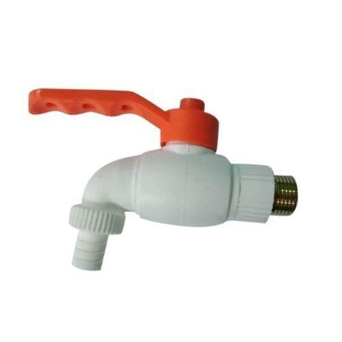 High Quality Plain White Orange 1/2 Inch Plastic Water Tap