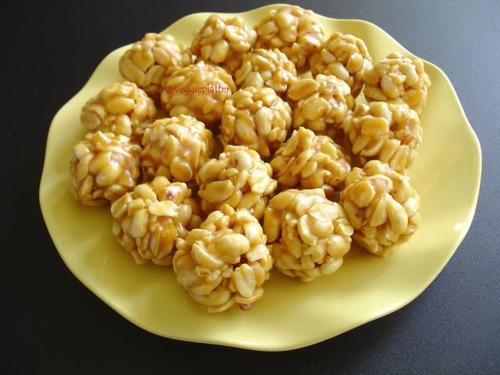 Round Shape A Grade Yellow Delicious Taste Groundnut Laddu