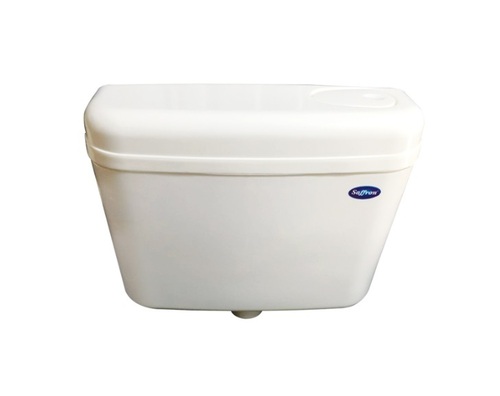 Side Handle Flush Tank - Plastic, Wall Mounted, Light White | Durable, Fine Finished, Good Quality for Home and Office