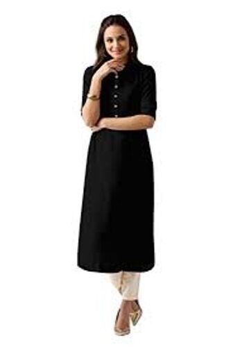 Stunning Summer Wear Traditional Fancy Look Attractive Cotton Black Kurti