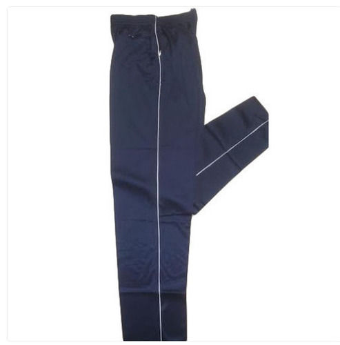 Washable And Comfortable Plain Pattern Casual Wear Blue Cotton Sport Lower