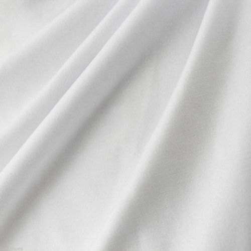 White 31 Inches Width 120Gsm Light Weight And Comfortable Plain Cotton Fabric 