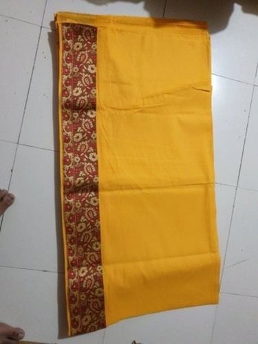 Plastic Yellow And Red Comfortable And Breathable 44 Inch Width Unstitched Fabric 