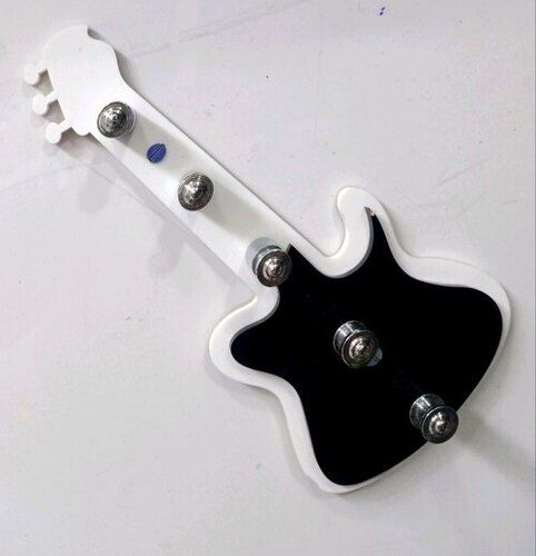 10 Inch Size Wall Mounted Plain Pattern Acrylic Guitar Shape Key Holder