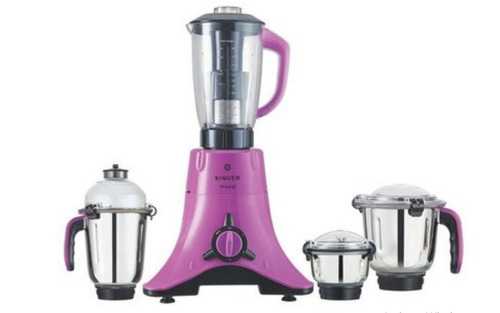 मशीन से निर्मित 750 वॉट रेटेड पावर स्टेनलेस स्टील और प्लास्टिक बॉडी 1.5 लीटर जार क्षमता वाला मिक्सर ग्राइंडर