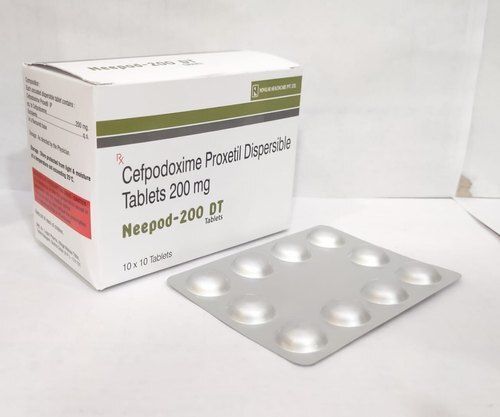 Machine Made Cefpodoxime Proxetil Dispersible 200Mg 10X10 Tablets 