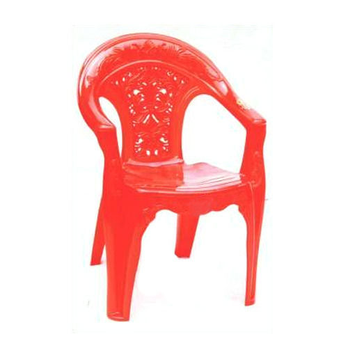 Red Easy To Clean Comfortable Fancy Plastic Chairs