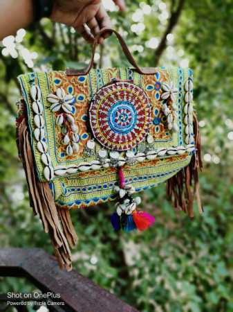 Hand Embroidered Bags For Sale New Delhi India Stock Photo - Download Image  Now - Air Conditioner, Homemade, India - iStock