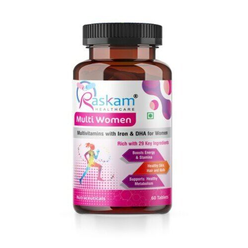 Raskam Multivitamin And Multi Mineral Women 60 Tablets Health Supplements