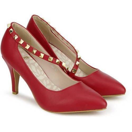 Women'S Extremely Fashionable Eye Catching Fancy Pencil Heel Fancy Red Belly Shoes