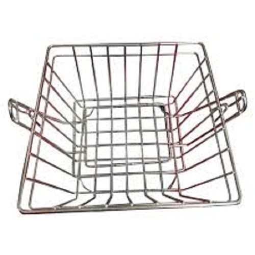 Gray 64x47x20 Cm Smooth Surface Finish Stainless Steel Square Kitchen Basket