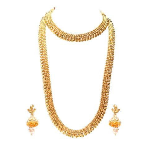 Gold Polish Artificial Necklace Set