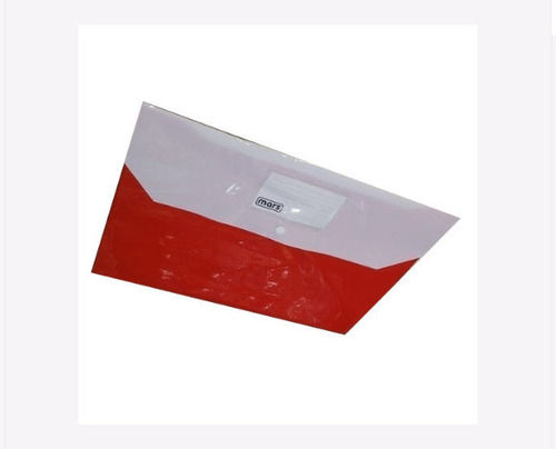 Oil Red And White Rectangle Double Pocket Plastic Material Pvc Clear Bag 