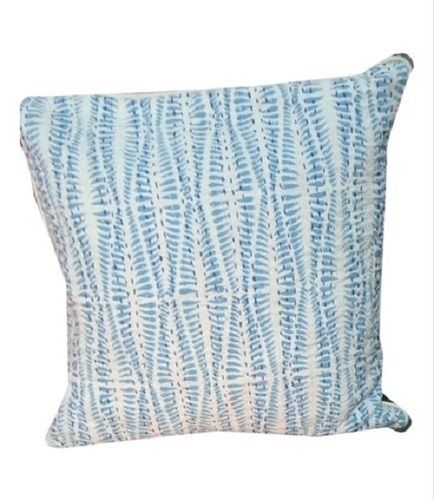 White And Blue Foam Printed Cotton Cushion Cover, For Home, Size: 12X12Inch Dimensions: 11-17 Inch (In)