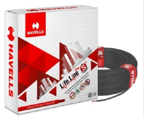  90 Meters Length Life Line Plus Single Core Black Havells Electric Wire 