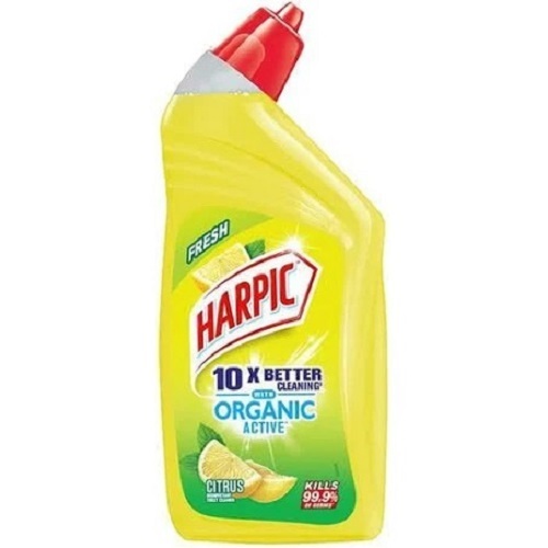 पीला 500 मिली, 99.9% कीटाणुओं और बैक्टीरिया को मारता है लेमन फ्रैगरेंस लिक्विड टॉयलेट क्लीनर