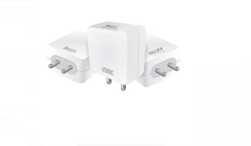 कॉम्पैक्ट 2 पिन व्हाइट प्लास्टिक 3.0 एम्पीयर आयताकार मोबाइल चार्जर