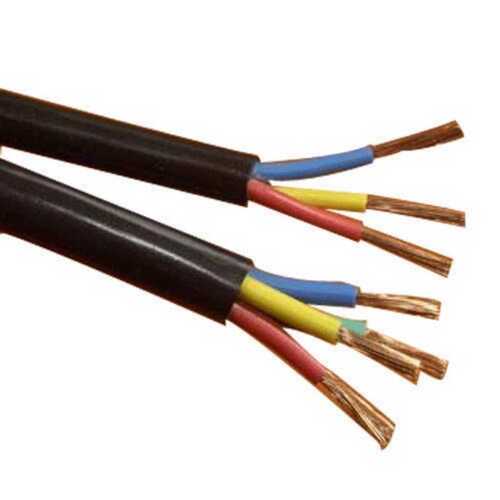 Black Electric Cable For Industrial And Domestic Usage, High Tensile Strength