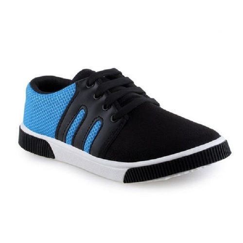 Black And Blue Men Breathable Slip Resistant Light Weight Casual Wear Canvas Shoes