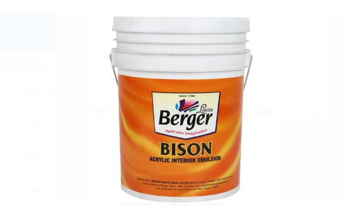 Pack Of 20 Liter Matt Finish Bison Acrylic Interior Berger Emulsion Paint  Body Material: Plastic