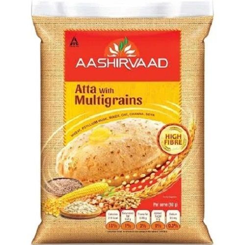 Pack Of 5 Kilogram Rich In Fiber 17 Percent Protein Aashirvaad Wheat Flour