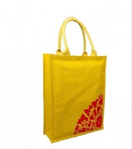 Plain Yellow Jute Wedding Bag