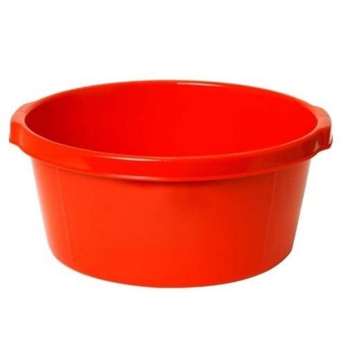 Plastic Tubs For Bath Use In Red Color, 10-20 Liter Capacity, Round Shape