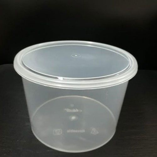 Eco-Friendly Transparent Round Shape Disposable Plastic Container