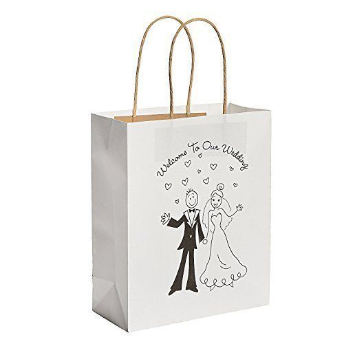 White Paper Wedding Carry Bag