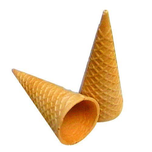 100 Percent Pure And Natural Healthy Taste Vanilla Ice Cream Cones
