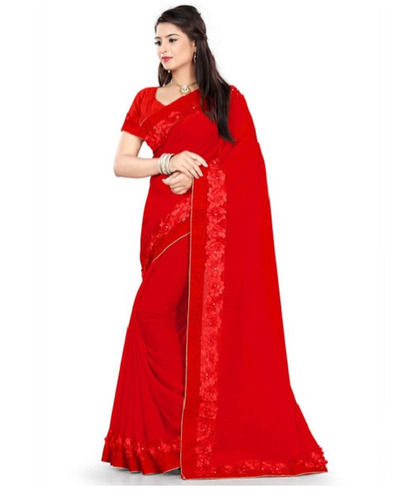 5.5 Meter Length Comfortable And Party Wear Designer Bridal Ladies Saree