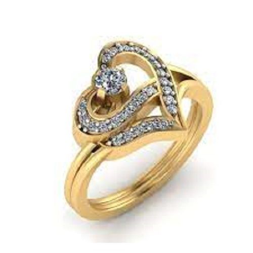 22K Gold Vanki Ring with Cz & Color Stone - 235-GVR433 in 5.00 Grams