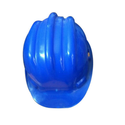 Blue Plain Polyvinyl Chloride Material Medium Size Industrial Safety Helmets