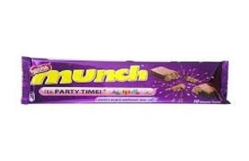 Brown Gluten Free, Vegan Tasty And Crunchy Munch Chocolate Bar