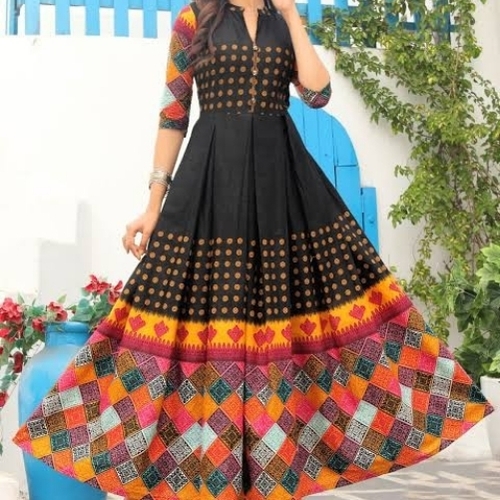 Ladies Printed Cotton Kurti For Casual Occasion, Anti Wrinkle And Shrink Resistant