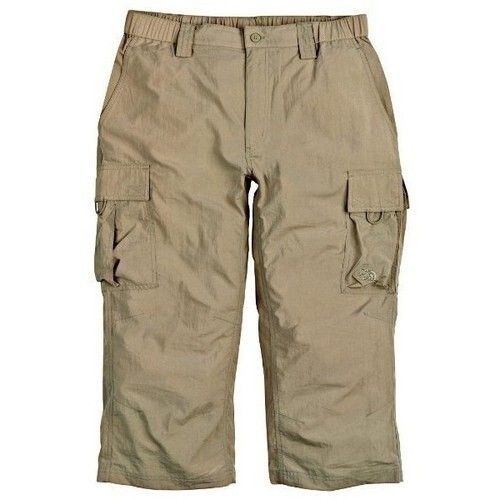 Buy Alion Mens Casual MultiPocket Solid Color Loose Fit Capri Pants  Outdoor Cotton Cargo Shorts Khaki XXS at Amazonin