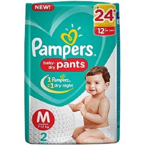 Pack Of 2 Piece Pure Cotton Pampers Pants Baby Diaper 