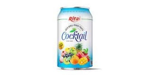 Pack Of 330 Milliliter Food Grade Mixt Fruit Flavor Liquid Cocktail Soft Drink 