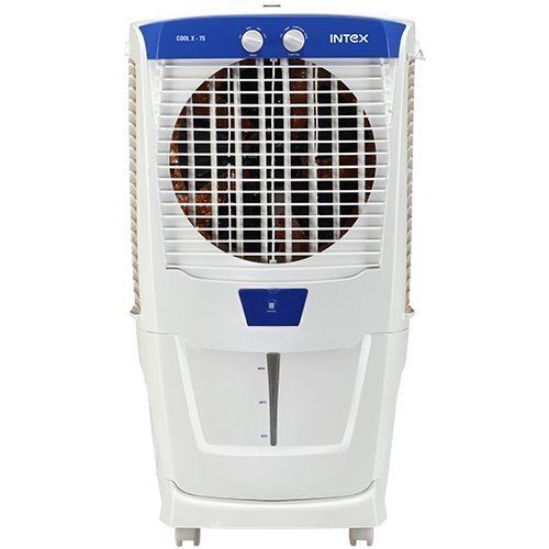 White And Blue Portable Floor Mounted Shock Resistance Electric Plastic Air Cooler