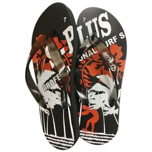 Elegant Look Mens Printed Rubber Slipper