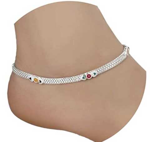 Traditional Design Brass Material Ladies Imitation Fancy Anklet for Daily Wear